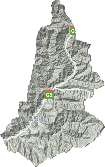 皇冠鎮(zhèn)地形圖