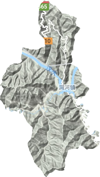 洞河鎮地形圖