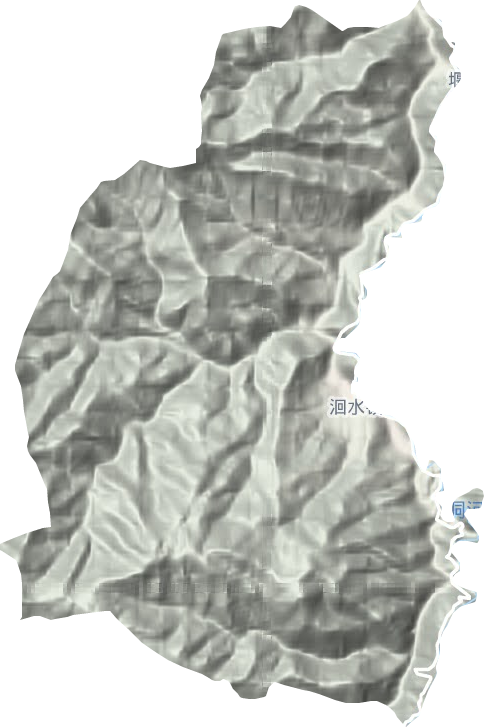 洄水鎮(zhèn)地形圖