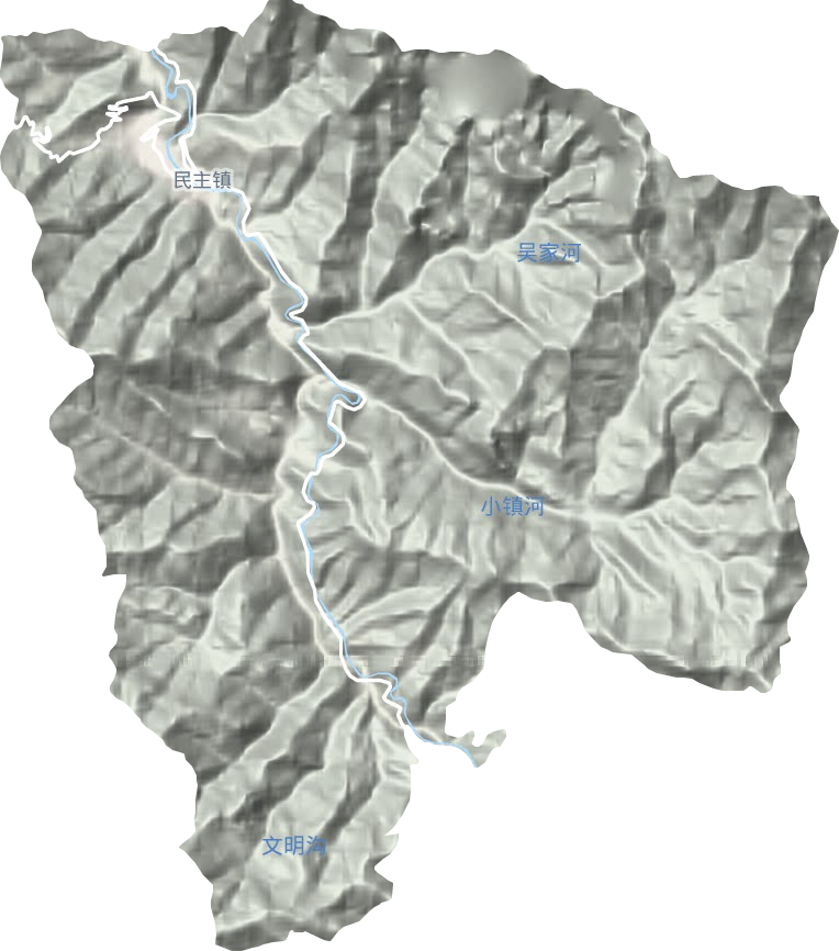 民主鎮地形圖