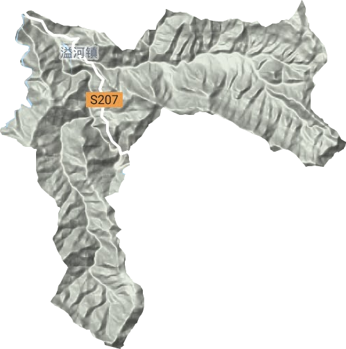 溢河鎮地形圖