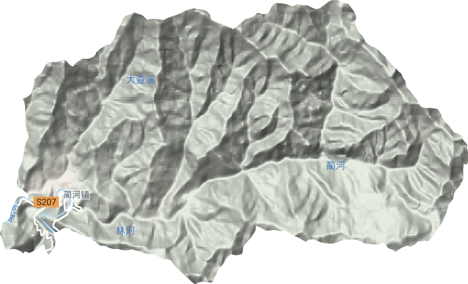 藺河鎮(zhèn)地形圖