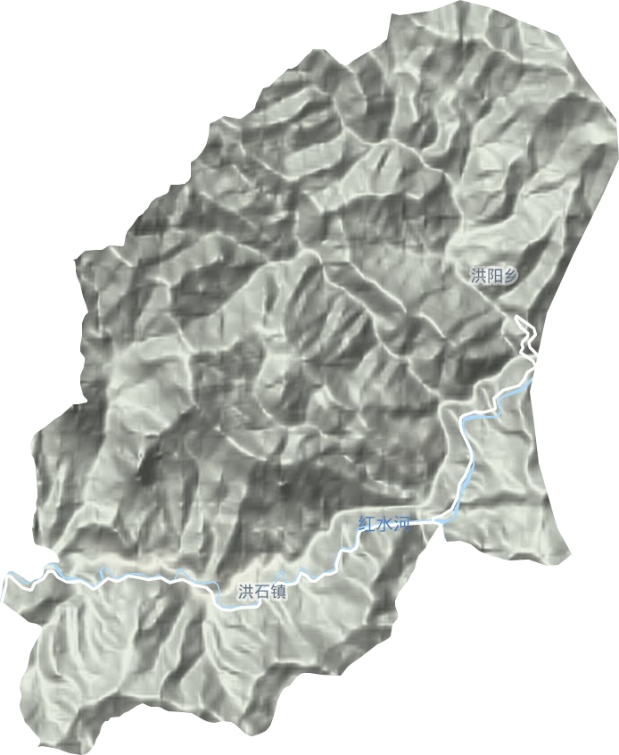 洪石鎮地形圖