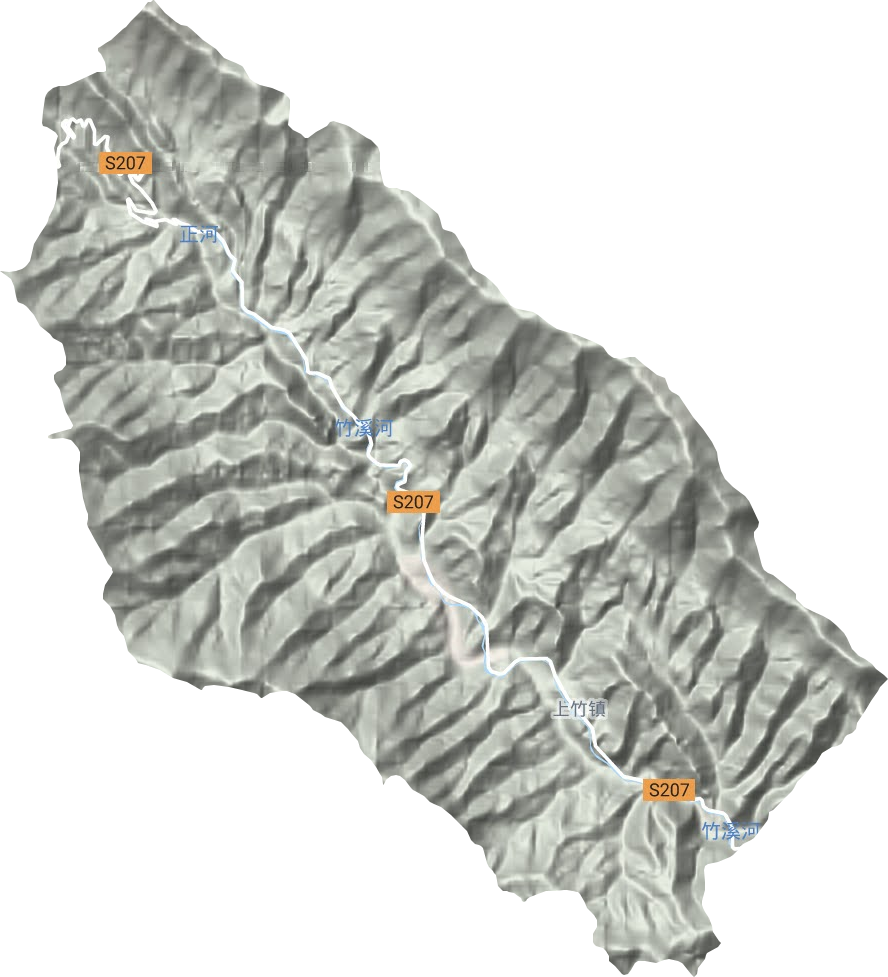 上竹鎮(zhèn)地形圖