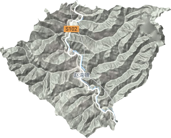 趙灣鎮地形圖