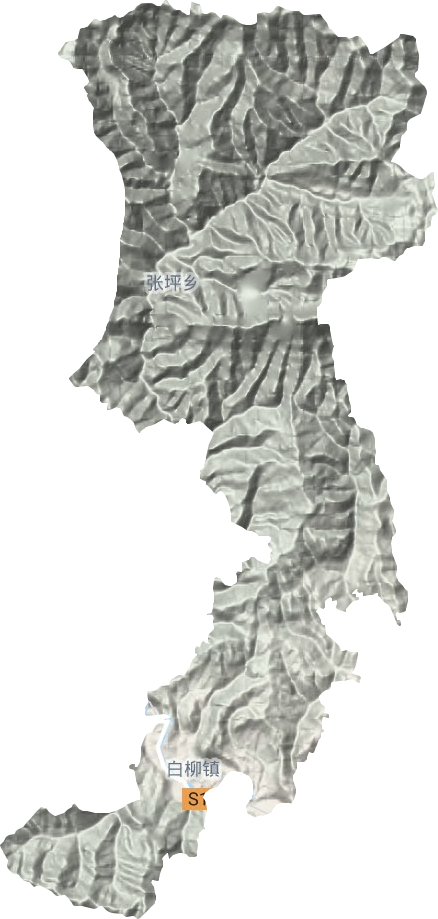 白柳鎮地形圖