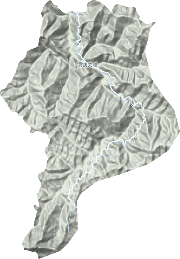 銅錢關(guān)鎮(zhèn)地形圖