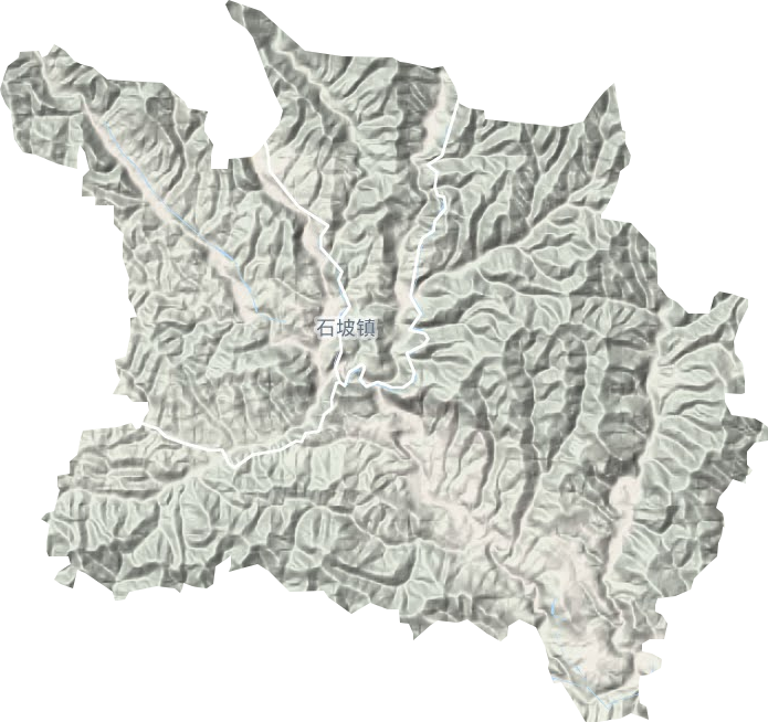 石坡鎮(zhèn)地形圖