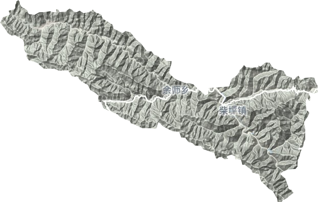 柴坪鎮地形圖