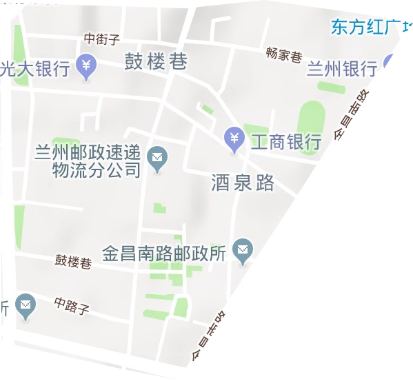 酒泉路街道地形圖