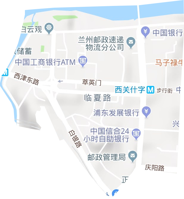 臨夏路街道地形圖