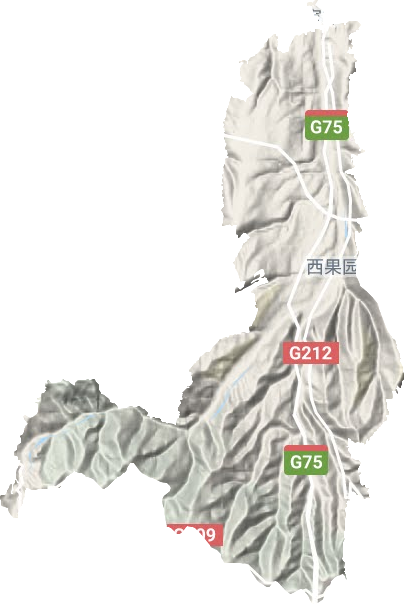 西果園鎮地形圖
