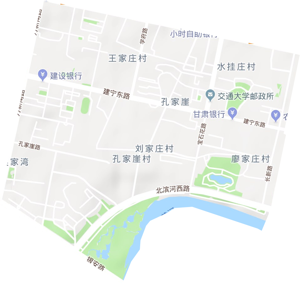 孔家崖街道地形圖