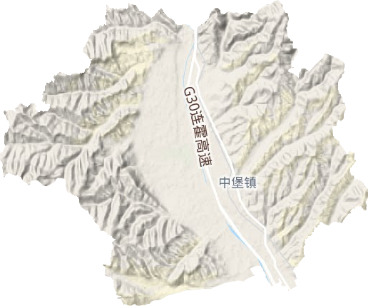 中堡鎮(zhèn)地形圖