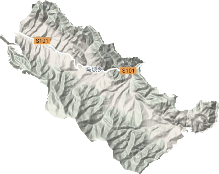 馬坡鄉(xiāng)地形圖