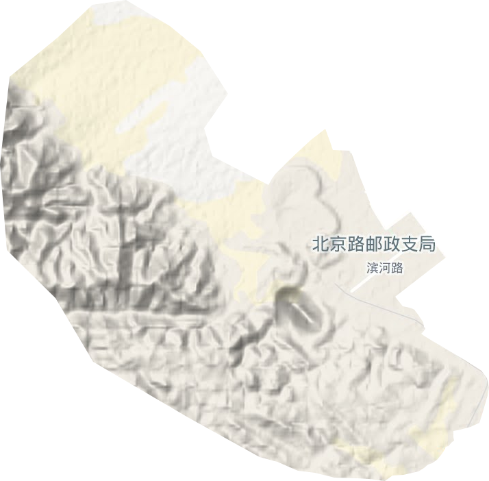 濱河路街道地形圖