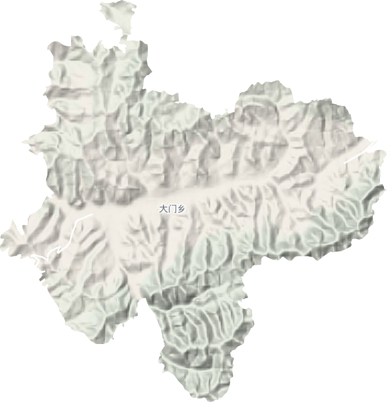 大門鄉(xiāng)地形圖