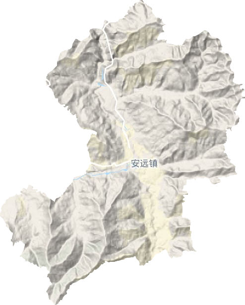 安遠鎮地形圖