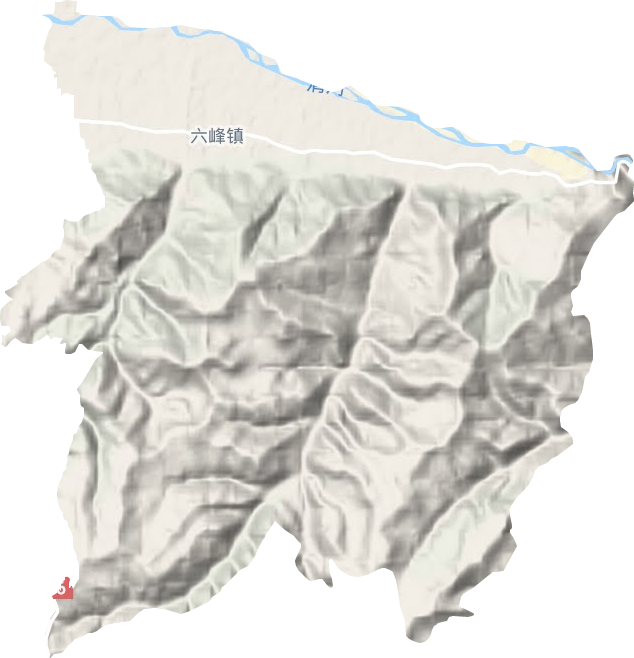 六峰鎮地形圖