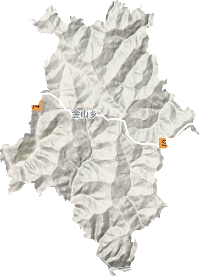 金山鄉(xiāng)地形圖