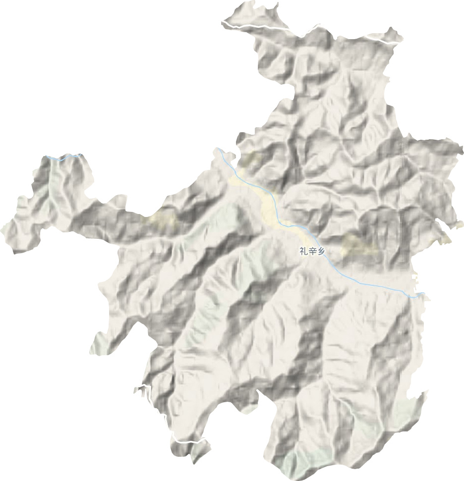 禮辛鄉地形圖