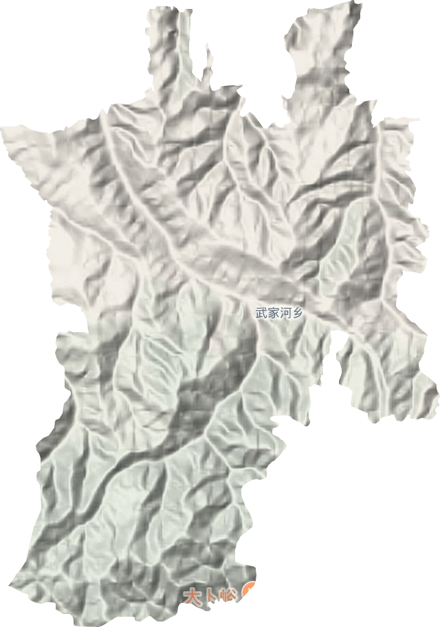 武家河鄉(xiāng)地形圖