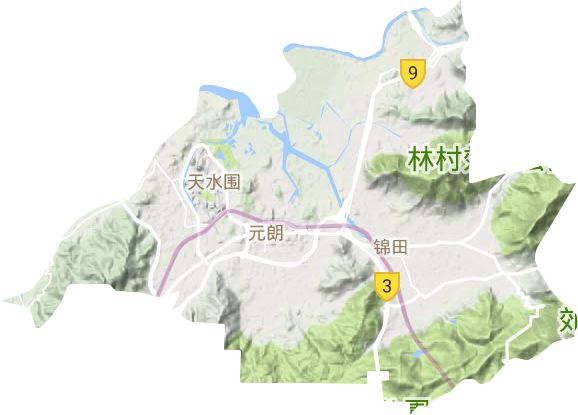 元朗區地形圖