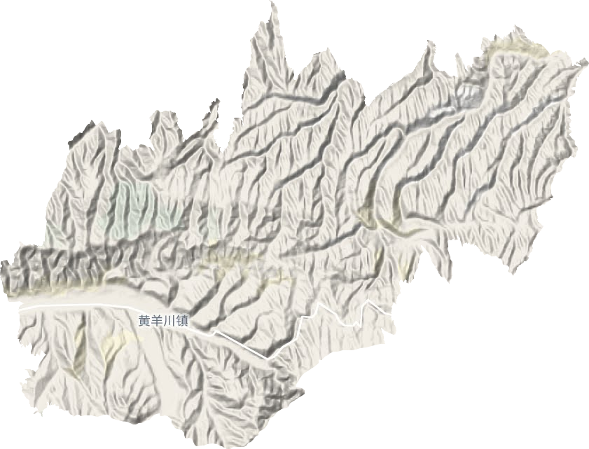 黃羊川鎮地形圖