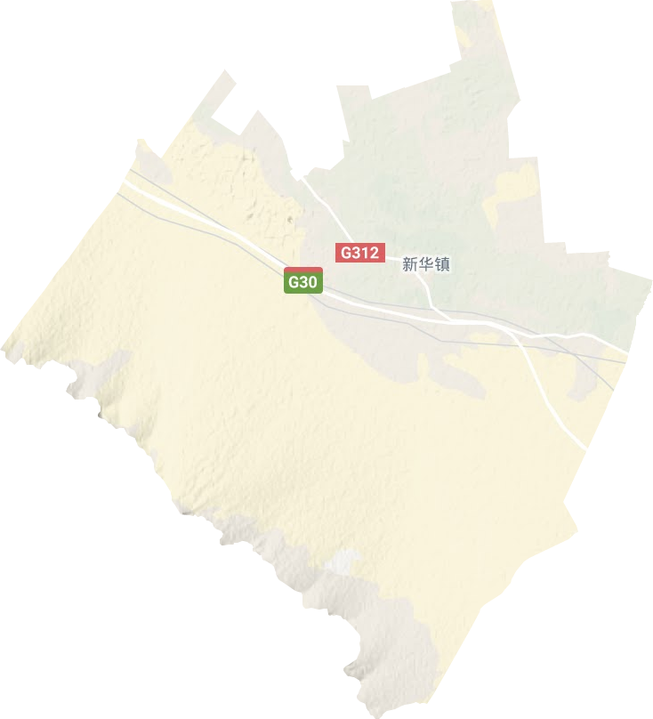 新華鎮(zhèn)地形圖