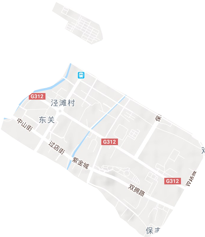 東關(guān)街道地形圖