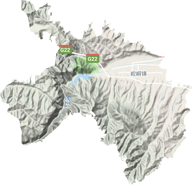 崆峒鎮(zhèn)地形圖