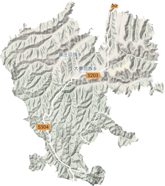 大寨鄉地形圖