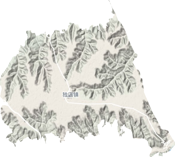 獨(dú)店鎮(zhèn)地形圖