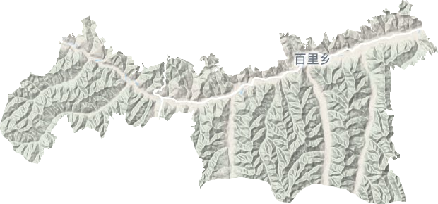 百里鄉(xiāng)地形圖