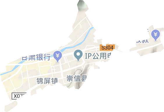 錦屏街道地形圖