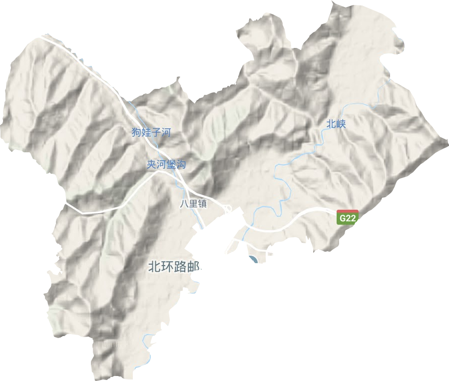 八里鎮(zhèn)地形圖