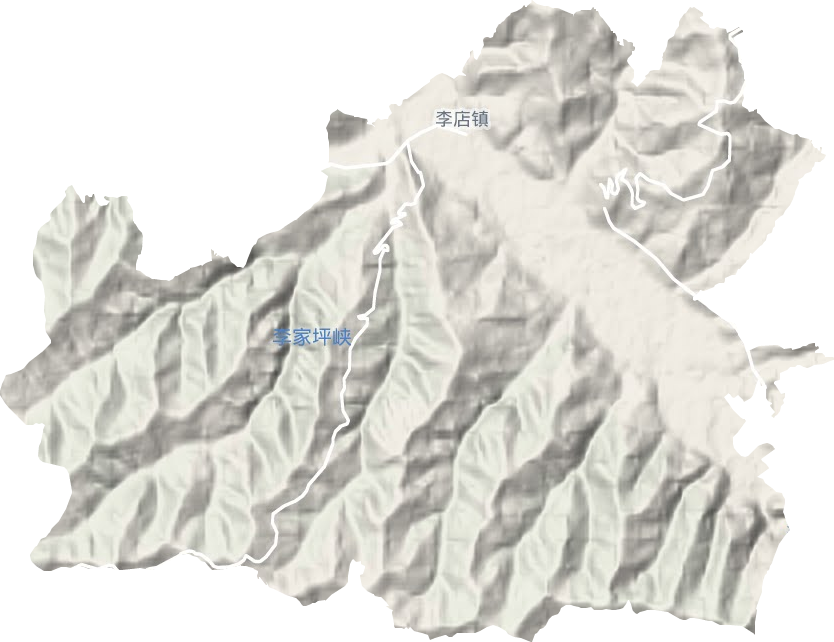 李店鎮地形圖