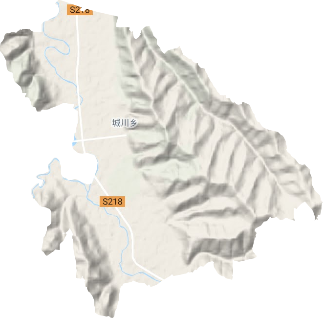 城川鄉(xiāng)地形圖