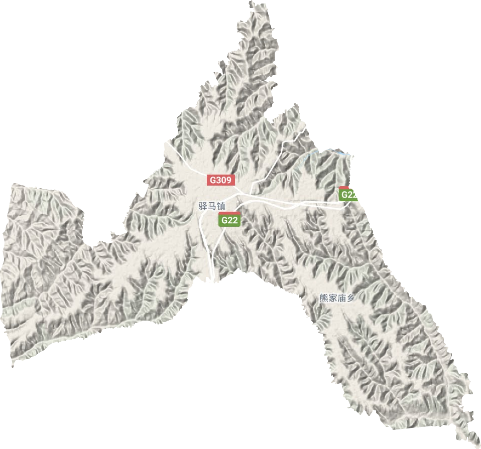 驛馬鎮地形圖