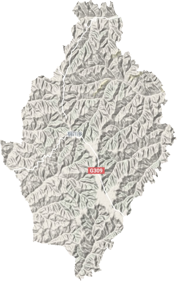 桐川鄉地形圖