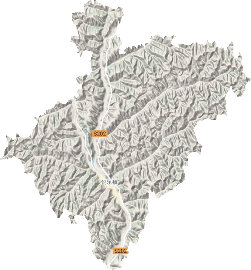 悅樂鎮(zhèn)地形圖