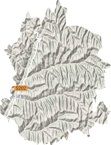 喬河鄉地形圖