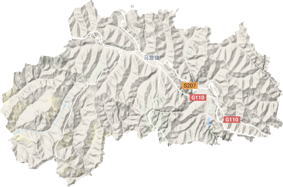 馬營鎮地形圖