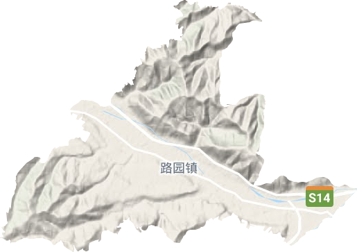 路園鎮(zhèn)地形圖