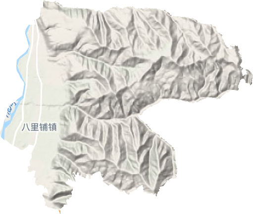 八里鋪鎮地形圖