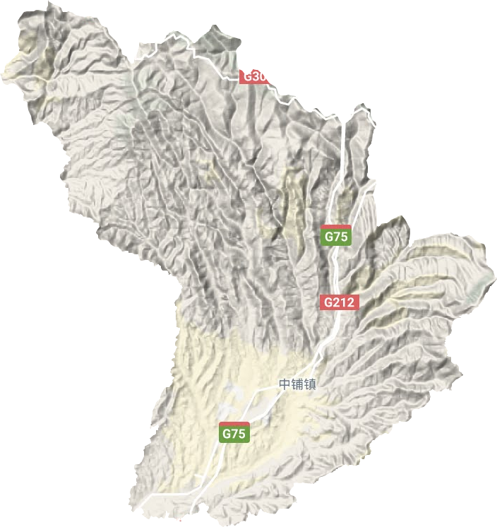 中鋪鎮地形圖
