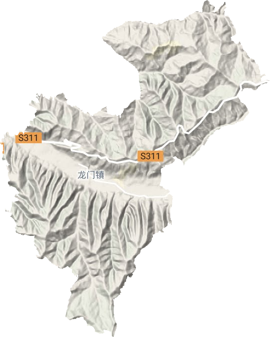 龍門鎮(zhèn)地形圖