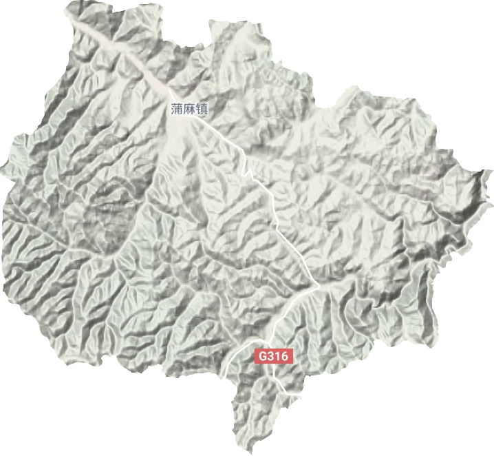 蒲麻鎮地形圖