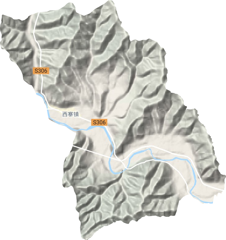 西寨鎮地形圖