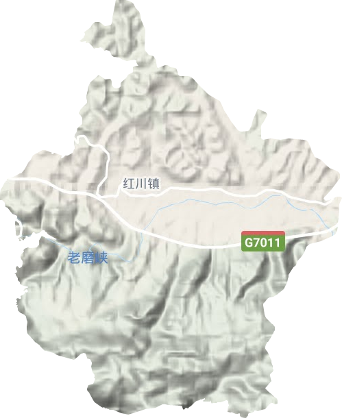 紅川鎮地形圖